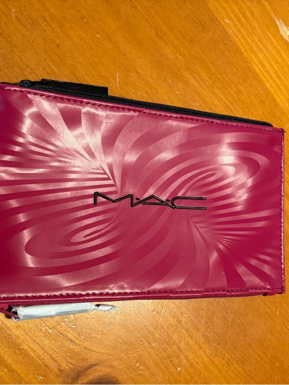 MAC Cosmetics Magenta Pink Swirl Print Cosmetic Bag